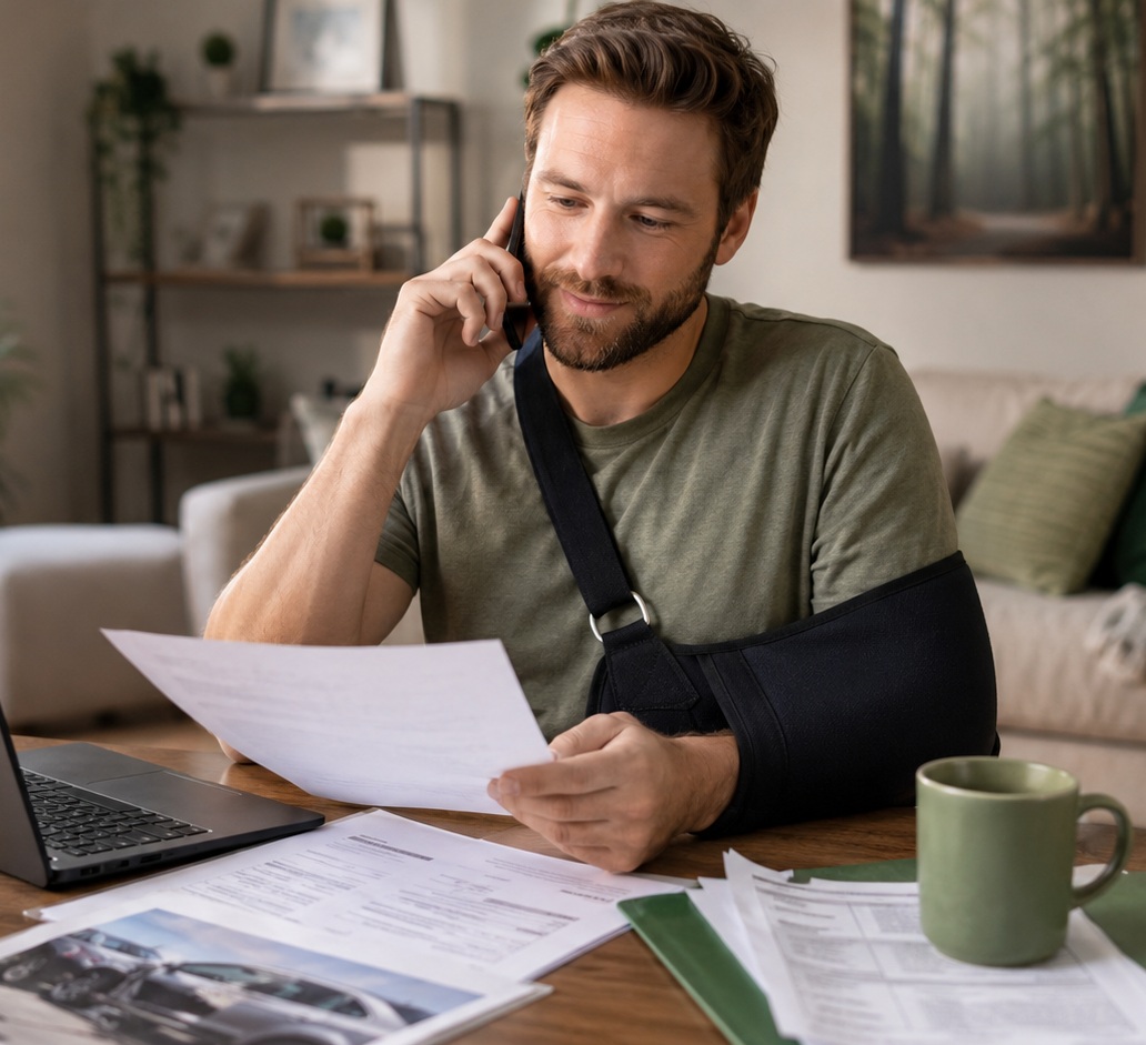 Auto accident plaintiff reviewing household expenses while waiting for case funding
